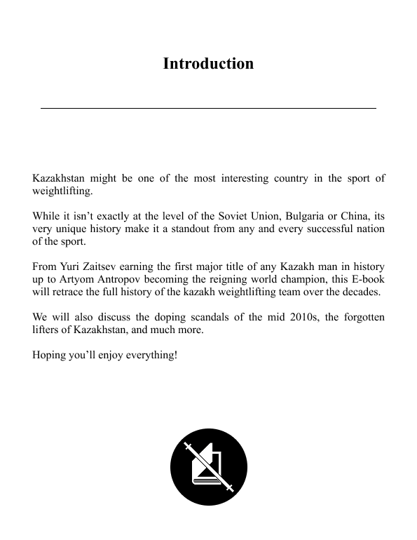 History of Kazakhstan Weightlifting